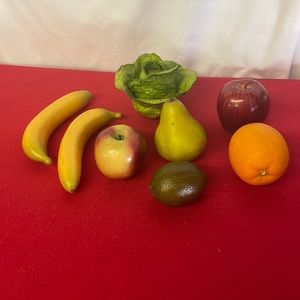 Artificial Fake Fruit & Vegetable bananas-apples-orange-pear-lime-cabbage